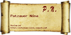 Patzauer Nóna névjegykártya